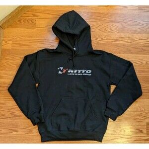 NWT NITTO TIRES Men's Black Hoodie Drawstring Pouch Sweatshirt Size Small